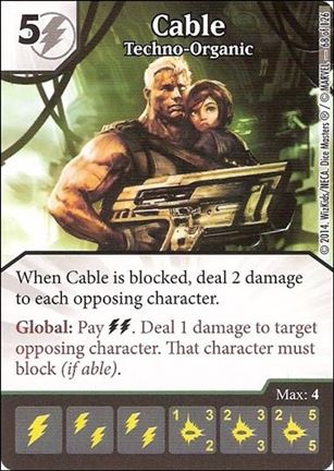 Marvel Dice Masters Uncanny X-Men  card 68 Cable: Techno-Organic