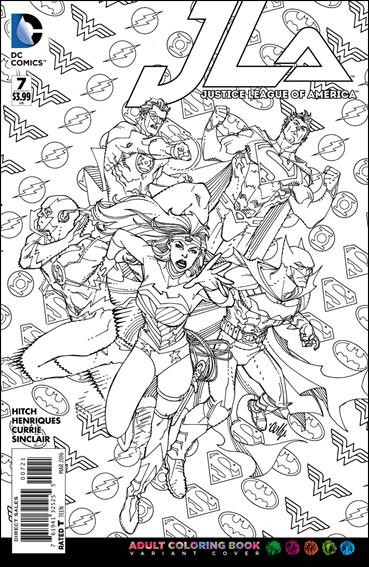 Justice League of America (2015) issue 7-B Cully Hamner Adult Coloring Book Cover