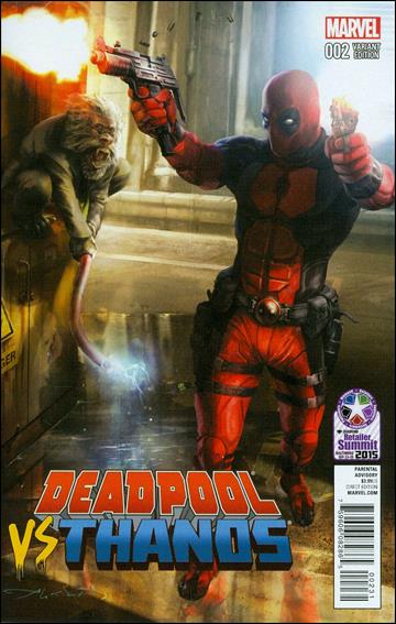 Deadpool vs Thanos issue 2-D Diamond Retailer Summit Cover