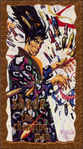 Vertigo Trading Cards (Gold Foil-Enhanced Bonus Subset) card V Shade, the Changing Man (Embossed Gold Foil)