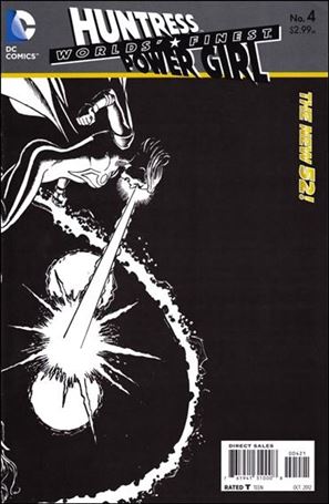 Worlds' Finest (2012)  issue 4-B 1:25 Wraparound Black and White Cover