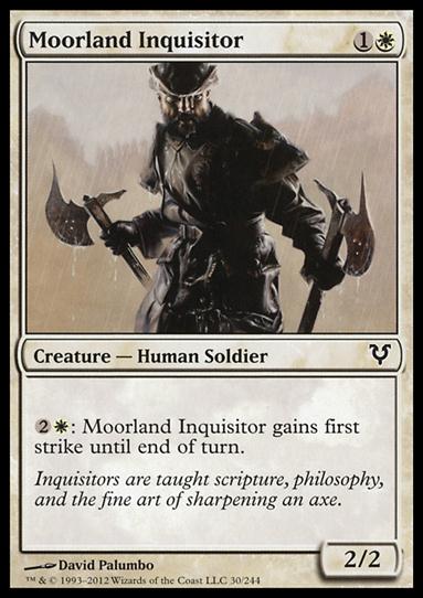 Magic the Gathering: Avacyn Restored (Base Set) card 30 Moorland Inquisitor