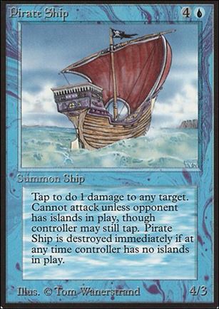 Magic the Gathering: Limited Edition Beta (Base Set) card 71 Pirate Ship
