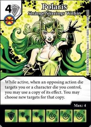 Marvel Dice Masters Dark X-Men Team Pack card 12 Polaris: Strange Stirrings Within