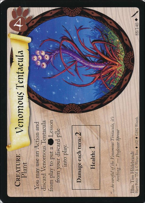 Harry Potter: Chamber of Secrets (Base Set) card 88 Venomous Tentacula