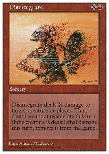 Magic the Gathering: 5th Edition (Base Set) card 220 Disintegrate