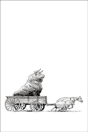 Animal Castle issue 2-E Silvio the Bull 1:30 Black & White Virgin Cover