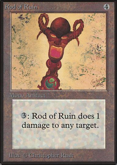 Magic the Gathering: Limited Edition Beta (Base Set) card 270 Rod of Ruin