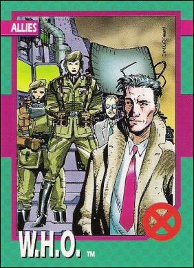 X-Men: Series 1 (Base Set) card 89 W.H.O. (Wierd Happenings Organization)