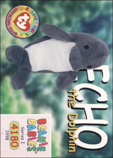 Beanie Babies Series 1 (Base Set) card 73 Echo the Dolphin