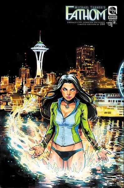 All New Michael Turner's Fathom issue 2-D Siya Oum Emerald City Comicon Cover 1/200