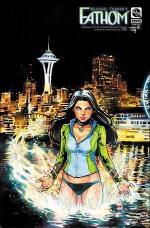 All New Michael Turner's Fathom issue 2-D Siya Oum Emerald City Comicon Cover 1/200