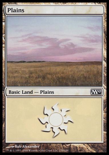 Magic the Gathering: 2010 Core Set (Base Set) card 230 Plains