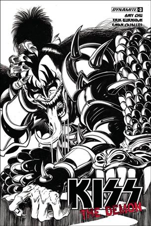 KISS: The Demon issue 3-F Tom Mandrake 1:15 Black and White Homage Cover