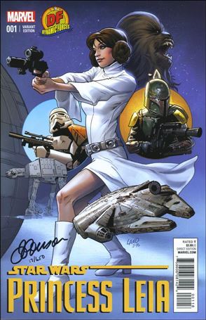 Princess Leia issue 1-XC Land DF Cover (Signed by J. Ponsor) 1/650