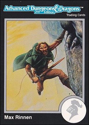 TSR 1991 Trading Cards Premier Edition Factory Set (Base Set) card 71 AD&D - Max Rinnen