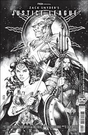 Justice League (2018) issue 59-H Jim Lee Snyder Cut 1:100 B&W Cardstock Cover
