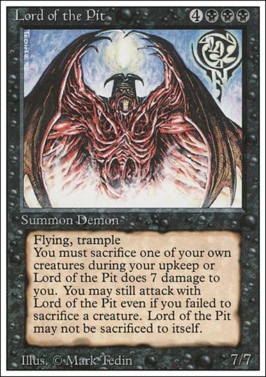 Magic the Gathering: Revised (Base Set) card 116 Lord of the Pit