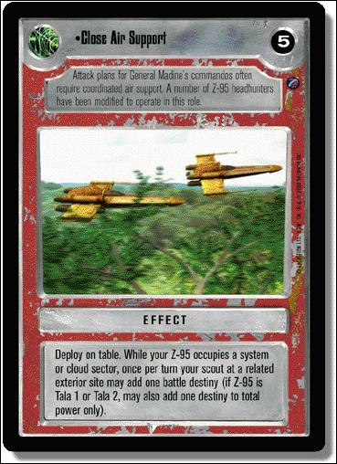 Star Wars: Death Star II Limited (Base Set) card 123 Close Air Support