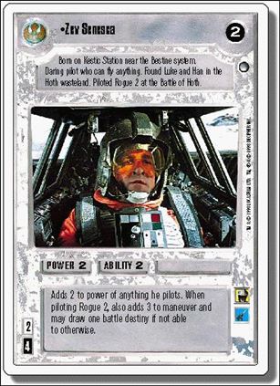 Star Wars: Hoth Revised (Base Set) card 108 Zev Senesca