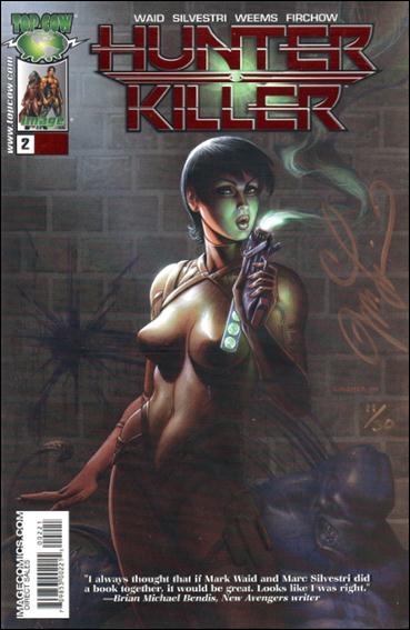 Hunter-Killer issue 2-G DF Linsner Red Foil Cover (Signed by Linsner) 1/30