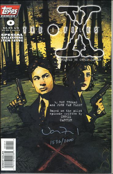 X-Files (1995) issue 0-F AE Mulder & Scully Cover (Signed Van Fleet) 1/2000