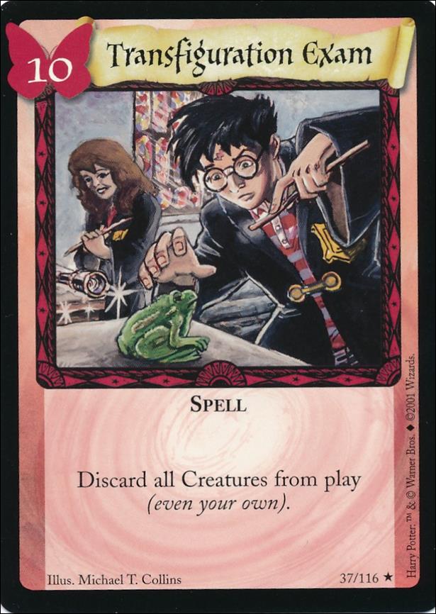 Harry Potter (Base Set) card 37 Transfiguration Exam