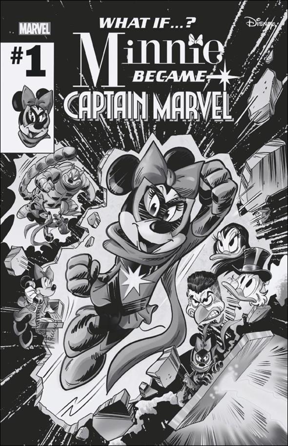 Marvel & Disney: What If...? Minnie Became Captain Marvel issue 1-G Giada Perissinotto 1:100 B&W Cover