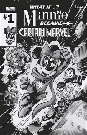 Marvel & Disney: What If...? Minnie Became Captain Marvel issue 1-G Giada Perissinotto 1:100 B&W Cover