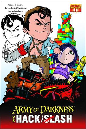 Army of Darkness vs. Hack/Slash issue 1-I DF Haeser Sub. Cover (Signed/Rmkd by Haeser) 1/xxx
