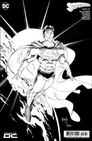 Superman (2023) issue 7-J Greg Capullo 1:100 Inks Cardstock Cover