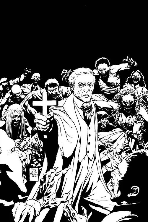 Fright Night (2021) issue 1-D Roy Allan Martinez B&W Virgin Cover 1/350
