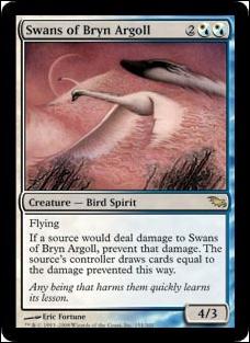 Magic the Gathering: Shadowmoor (Base Set) card 151 Swans of Bryn Argoll