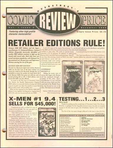 Overstreet's Comic Price Review issue 2