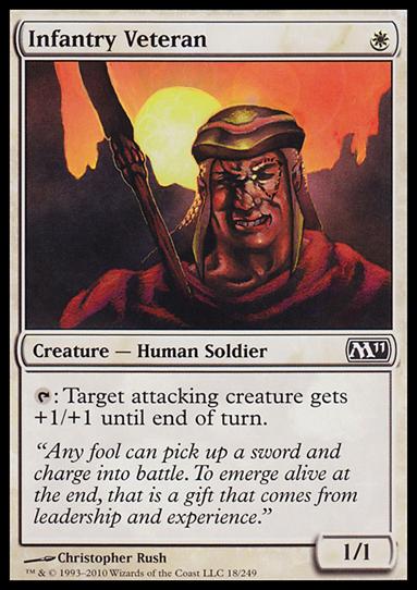 Magic the Gathering: 2011 Core Set (Base Set) card 18 Infantry Veteran