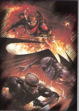 Marvel Heroes and Villains (Base Set) card 37 Archangel & Vanisher vs Pyro
