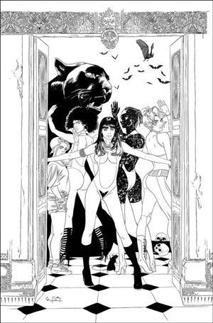 Sacred Six issue 12-G Ergun Gunduz 1:7 Black & White Virgin Cover