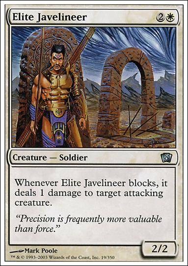 Magic the Gathering: 8th Edition (Base Set) card 19 Elite Javelineer