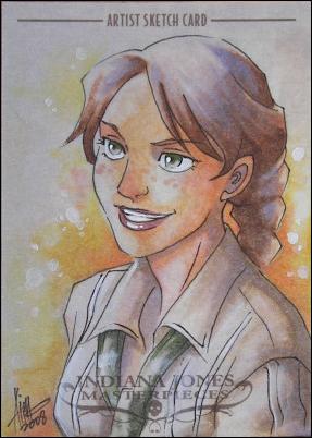 Indiana Jones Masterpieces (Sketchcard Subset) card Irma Ahmed Marion Ravenwood 1/112