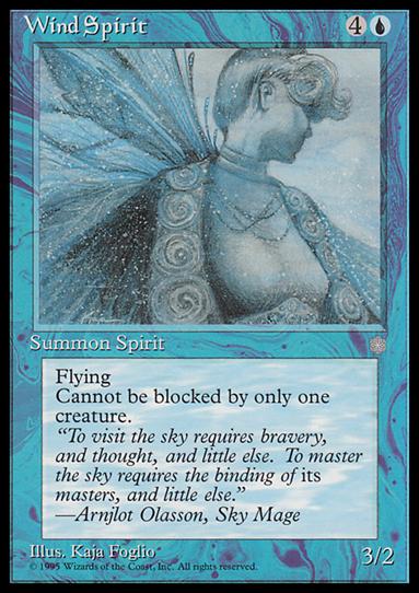 Magic the Gathering: Ice Age (Base Set) card 106 Wind Spirit