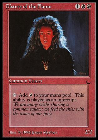 Magic the Gathering: The Dark (Base Set) card 74 Sisters of the Flame