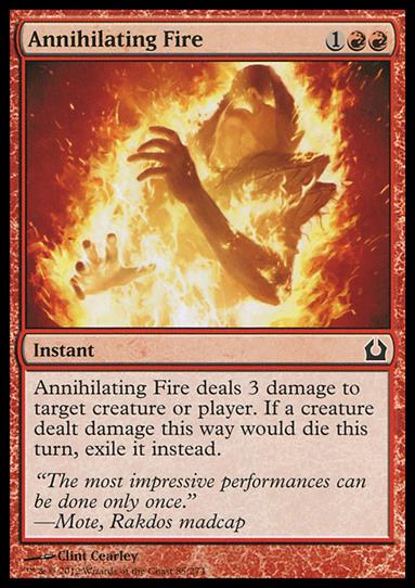 Magic the Gathering: Return to Ravnica (Base Set) card 85 Annihilating Fire