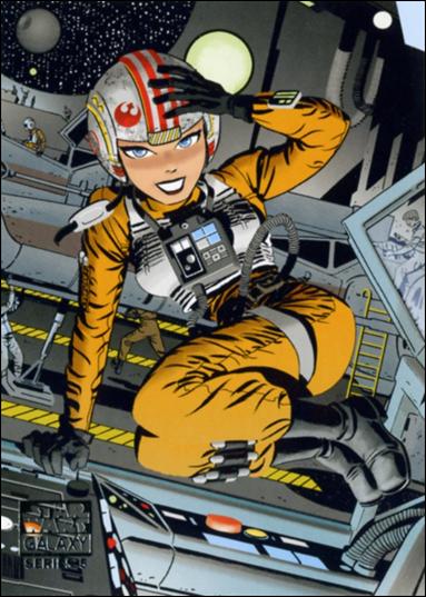 Star Wars Galaxy: Series 5 (Base Set) card 16 Female X-Wing Pilot