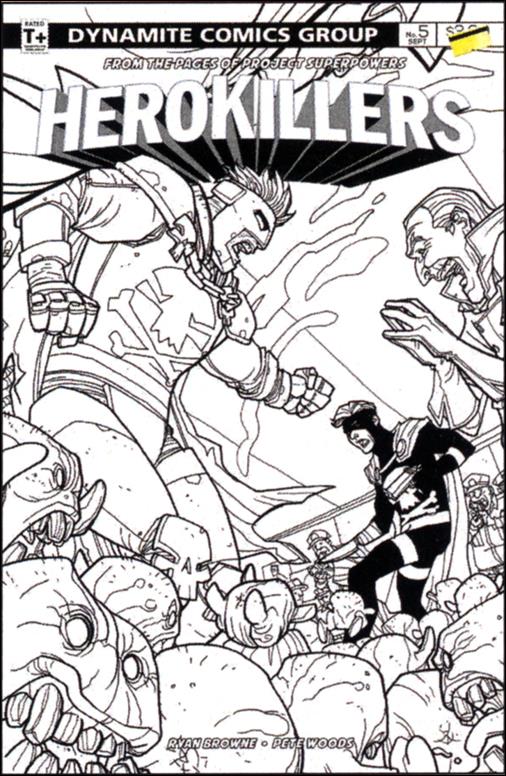 Project Superpowers: Hero Killers issue 5-C B&W Retailer Incentive "C" Cover