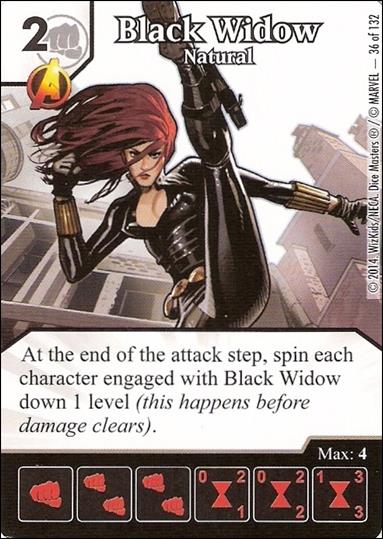 Marvel Dice Masters Avengers vs. X-Men  card 36 Black Widow: Natural