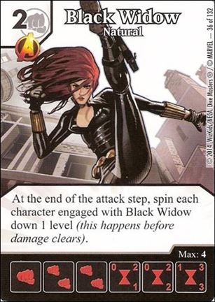 Marvel Dice Masters Avengers vs. X-Men  card 36 Black Widow: Natural