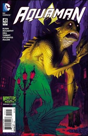 Aquaman (2011) issue 45-B Michael Golden Monsters of the Month Cover