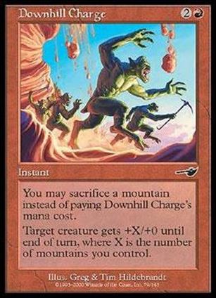 Magic the Gathering: Nemesis (Base Set) card 79 Downhill Charge