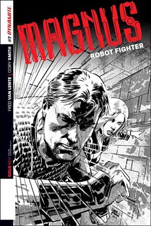 Magnus Robot Fighter (2014) issue 7-C Gabriel Hardman 1:10 Black & White Cover