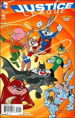 Justice League (2011) issue 46-B Jim Lee & Spike Brandt Looney Tunes Cover